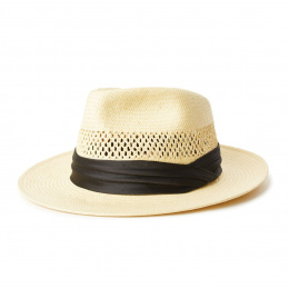 Brixton Goodman Natural Straw Fedora Hat