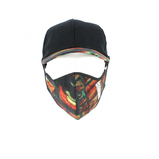 Kit Casquette Baseball + Masque Coton Noir Fantaisie- Traclet Kit Casquette Baseball + Masque Coton Noir Fantaisie- Traclet