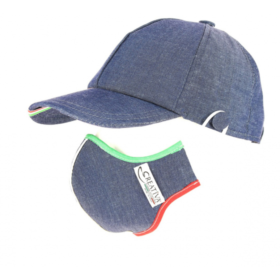 Baseball Cap + Cotton Denim Mask Kit Italy - Traclet Baseball Cap + Cotton Denim Mask Kit Italy - Traclet