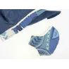 Stewart Cap + White & Blue Hawaii Cotton Mask Kit - Traclet Reference: 10369 | Traclet Hat Shop