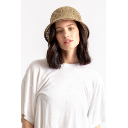 Essex Straw Bucket Hat Tan - Brixton