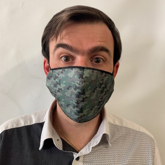 Fancy Camouflage Mask with Black Elastic - Traclet