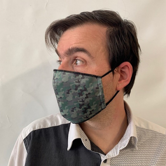 Fancy Camouflage Mask with Black Elastic - Traclet