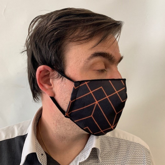 Geometric Fancy Mask with Black Elastic - Traclet