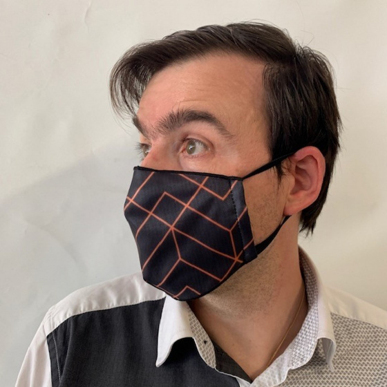 Geometric Fancy Mask with Black Elastic - Traclet