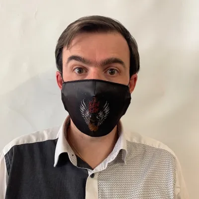 Rock 'N' Roll Fancy Black Elastic Mask - Traclet Reference: 10385 | Chapellerie Traclet