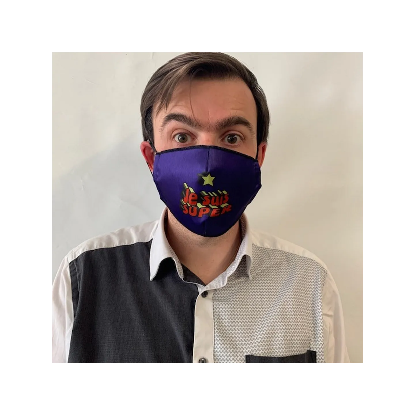 "I am super" Fantasy Mask with Black Elastic - Traclet Reference: 10374 | Traclet Hat Shop