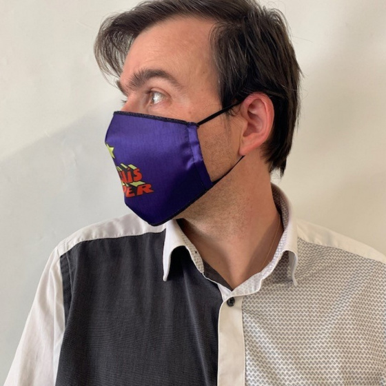 "I am super" Fantasy Mask with Black Elastic - Traclet