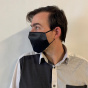 Blue & Black Fantasy Mask with Black Elastic - Traclet