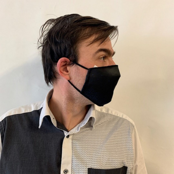 Blue & Black Fantasy Mask with Black Elastic - Traclet