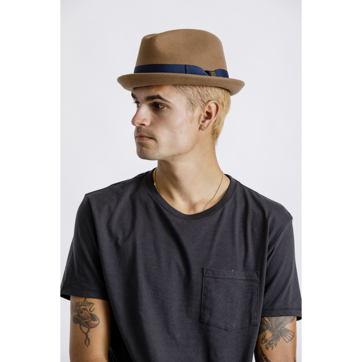 Trilby Hat Gain Wool Felt Coconut - Brixton Reference : 10462 ...