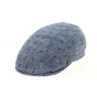 Dean Flat Cap Linen Palm Tree Blue - Göttmann