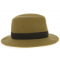 Safari Hat Beige Cotton Shaped Fabric - Broswell