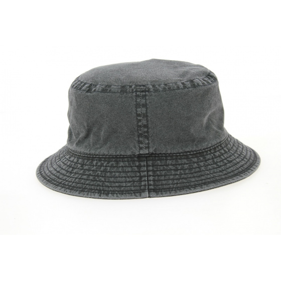 Black Cotton Bucket Hat - Crambes