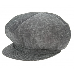 Anthracite Linen Rasta Newsboy Cap - Mtm