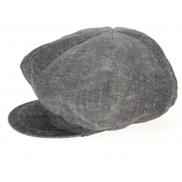 Cap Gavroche Rasta Black Linen - Mtm