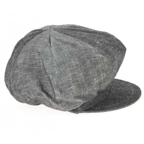 Anthracite Linen Rasta Newsboy Cap - Mtm