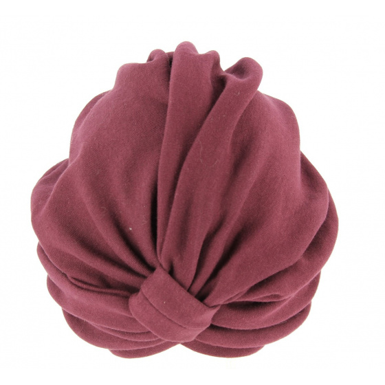 Sophie Chemotherapy Cotton Plum Turban - Traclet