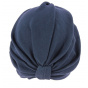 Sophie Navy Blue Cotton Chemotherapy Turban - Traclet