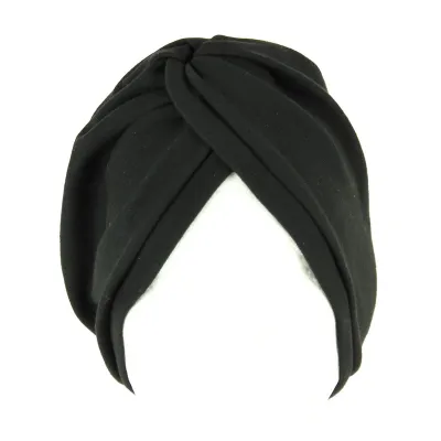 Turban Chimiothérapie Coton Noir- Traclet Reference : 10487 | Chapellerie Traclet