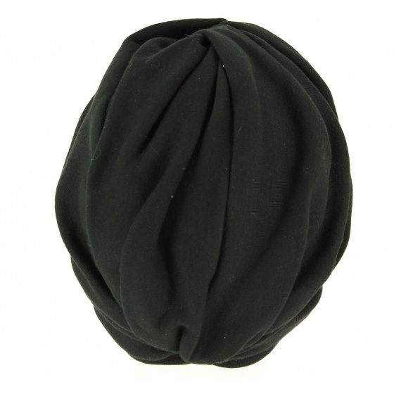 Turban Sophie  Chimiothérapie Coton Noir- Traclet