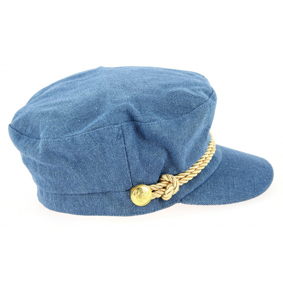 Blue Denim Sailor Cap - Traclet Blue Denim Sailor Cap - Traclet