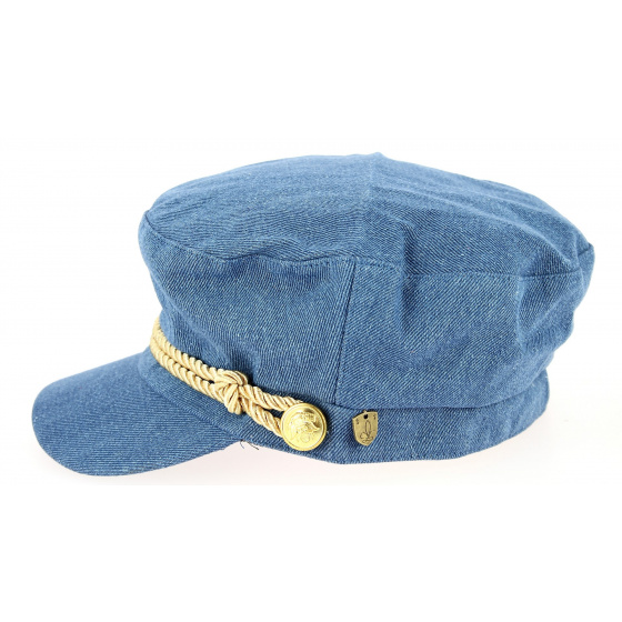 Blue Denim Sailor Cap - Traclet Blue Denim Sailor Cap - Traclet