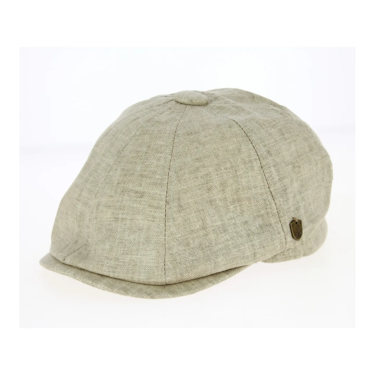 8-Panel Sao Linen & Cotton Cap Beige - Traclet  Reference: 10494 | Traclet Hat Shop