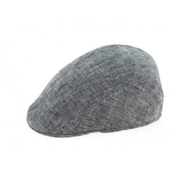 Crambes Brighton Anthracite Linen Flat Cap