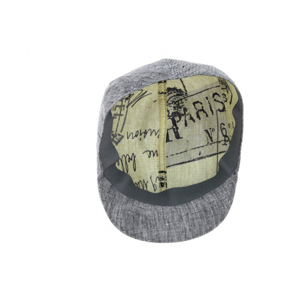 Casquette Plate Brighton Lin Anthracite- Crambes 
