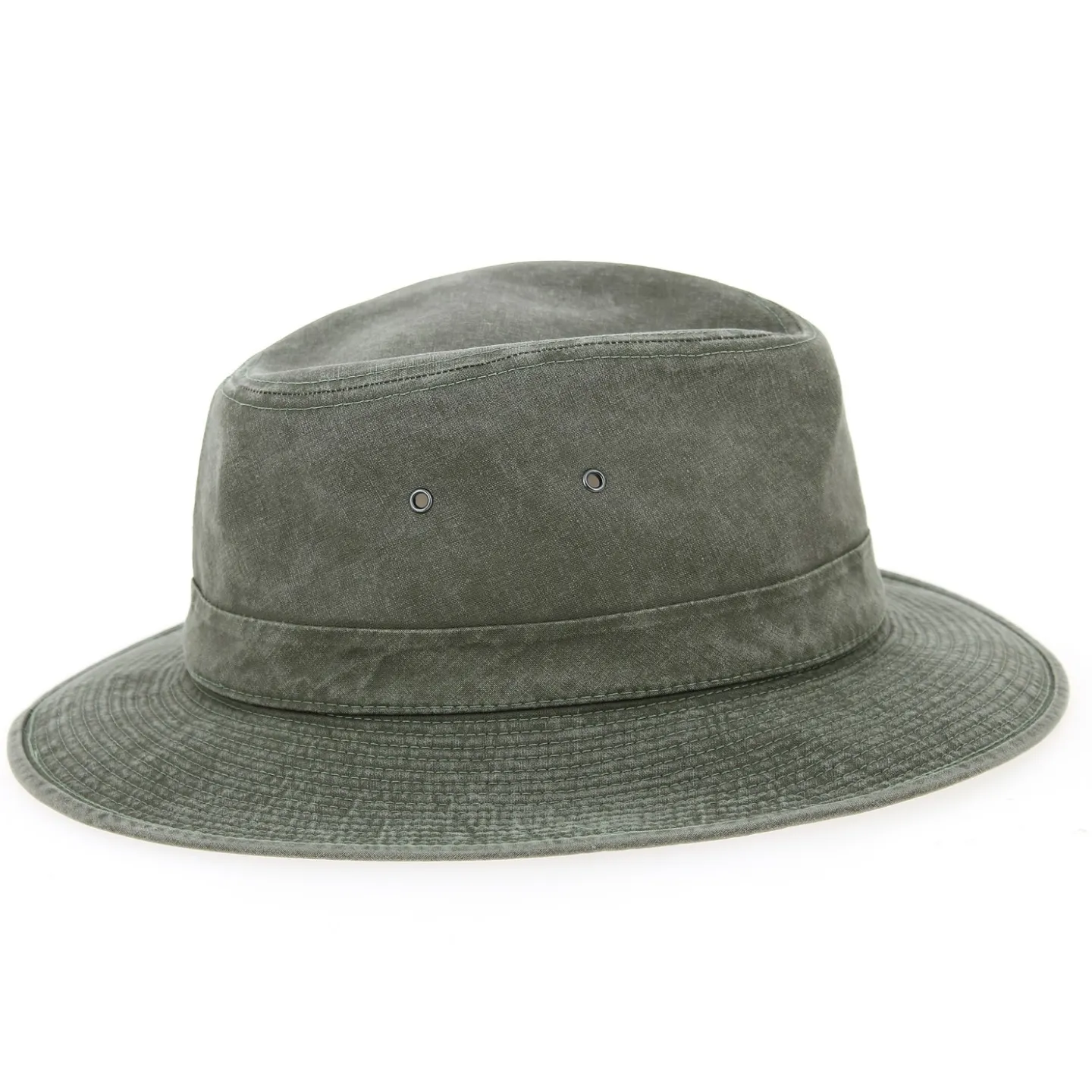 Khaki Cotton Brisbane Safari Hat - Crambes Reference: 10500 | Traclet Hat Shop