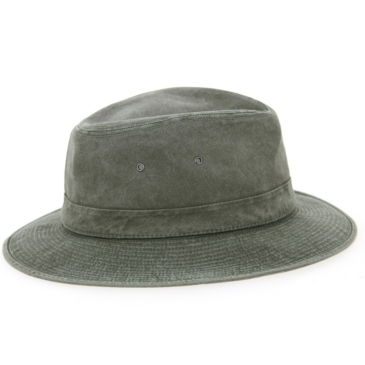 Brisbane Safari Hat Khaki Cotton-Crambes Reference : 10500 ...