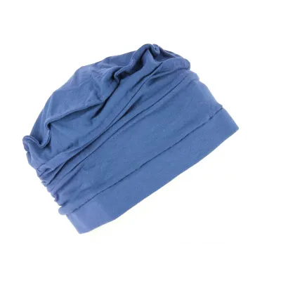Toque Femme Chimiothérapie Bambou Bleu Délavé- Mtm  Reference : 10504 | Chapellerie Traclet