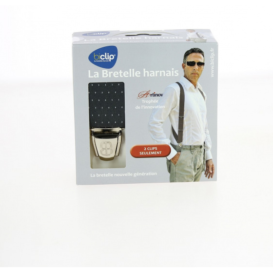 Bretelle Harnais Biclip® Fantaisie Gris - Biclip