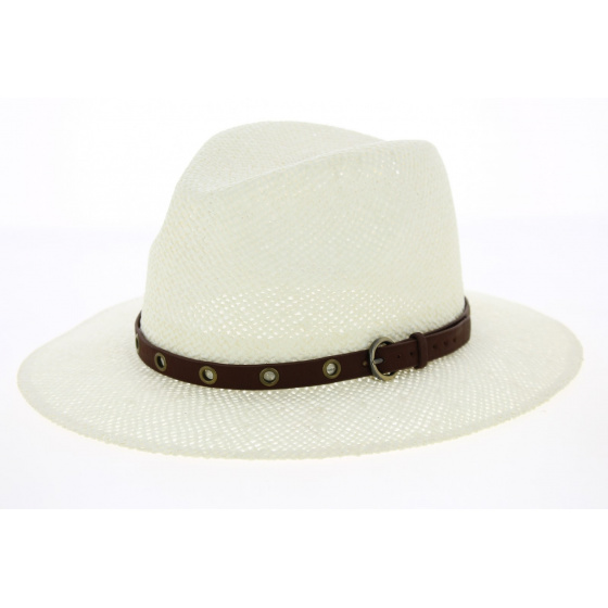 White Paper Straw Faro Traveller Hat - Traclet