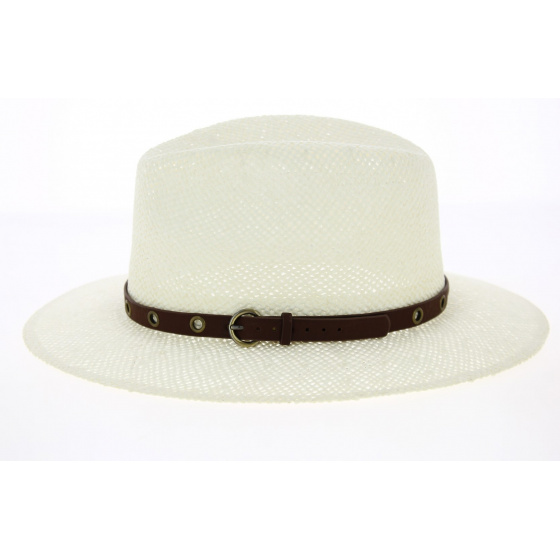 Chapeau Traveller Faro Paille Papier Blanc- Traclet Chapeau Traveller Faro Paille Papier Blanc- Traclet