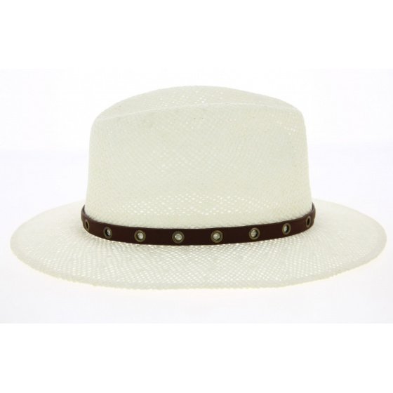 White Paper Straw Faro Traveller Hat - Traclet