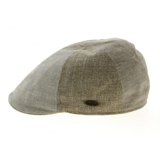 Casquette Bombée Patchwork Lin & Coton Beige- Traclet Casquette Bombée Patchwork Lin & Coton Beige- Traclet