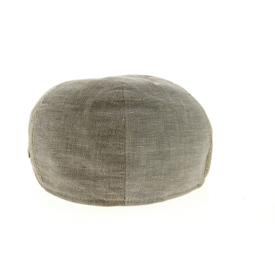 Rounded Patchwork Linen & Cotton Cap in Beige - Traclet Rounded Patchwork Linen & Cotton Cap in Beige - Traclet