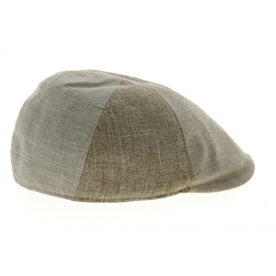 Casquette Bombée Patchwork Lin & Coton Beige- Traclet Casquette Bombée Patchwork Lin & Coton Beige- Traclet