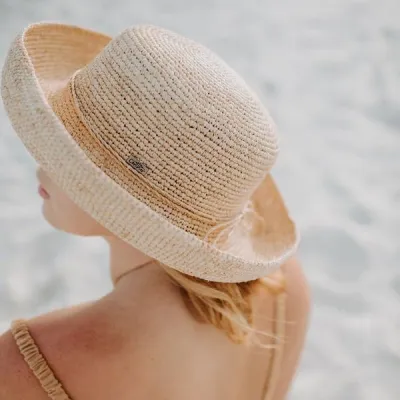 Chapeau Breton Moorea Island Raphia Beach Naturel- Conner Hats Reference : 10513 | Chapellerie Traclet