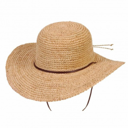 Tuscany Ladies Summer Natural Raffia Wide-Brimmed Hat - Conner Hats