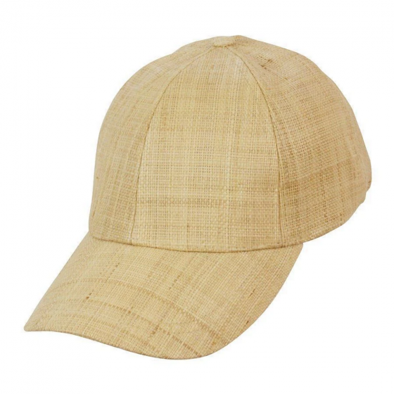 Casquette Baseball Paradise Raphia & Coton Naturel- Conner Hats