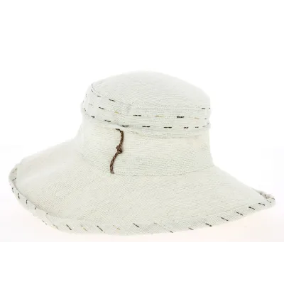 Women's Beige Linen Bronze Hat - Mtm Reference: 10533 | Traclet Hat Shop