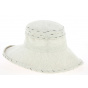Women's Beige Linen Bronze Hat - Mtm