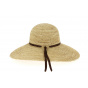 Monique Natural Raffia Straw Wide-Brimmed Hat - Traclet