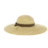 Natural Straw Wide Brim Hat Daisie with Brown Ribbon - Traclet Reference: 10557 | Traclet Hatmakers