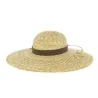 Natural Straw Wide Brim Hat Daisie with Brown Ribbon - Traclet Reference: 10557 | Traclet Hatmakers