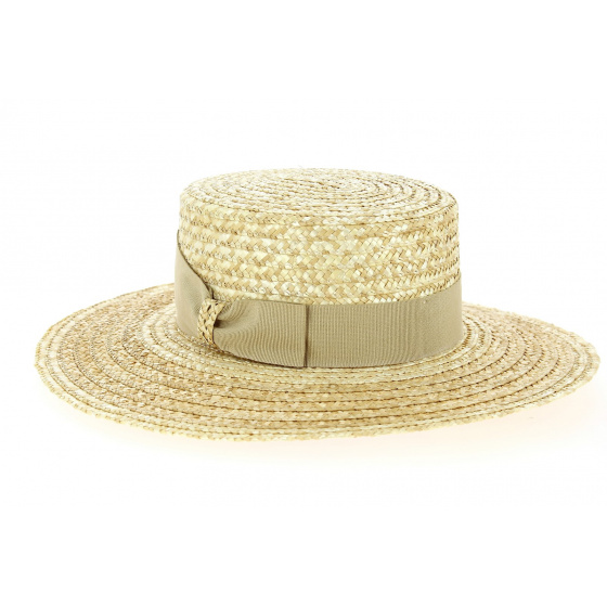 Chapeau Canotier Matador Paille Naturelle- Traclet Chapeau Canotier Matador Paille Naturelle- Traclet