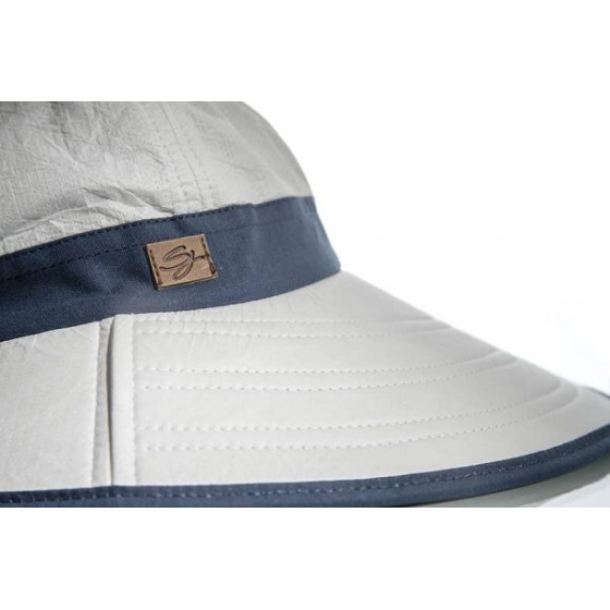 Cannoise White & Navy Blue Cap - Soway